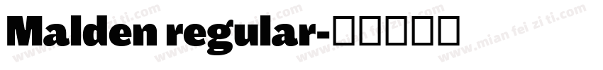 Malden regular字体转换